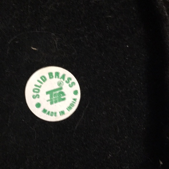 Vintage Art Deco MCM Solid Brass Ram's Head Bookends - Picture 11 of 14